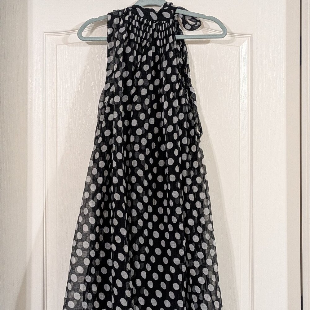 Midi Black Pockadot Dress